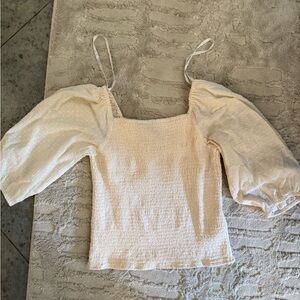 Jessica Cream Puff Sleeve Blouse